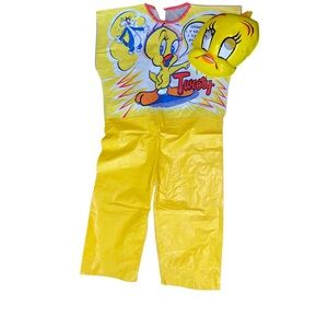 Vintage Collegeville Tweety Bird Costume & Mask 1980s Looney Tunes Halloween